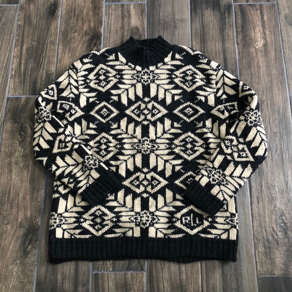 Ralph Lauren black/white winter wool sweater
